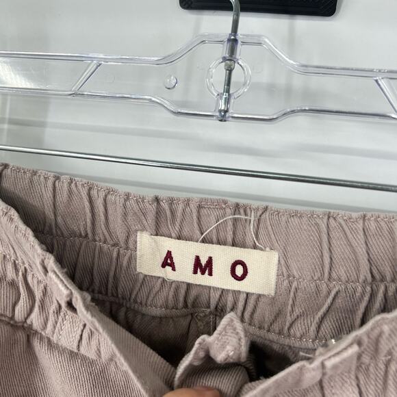 Amo High Rise Drapey Trouser Pants in Fawn - Picture 3 of 7